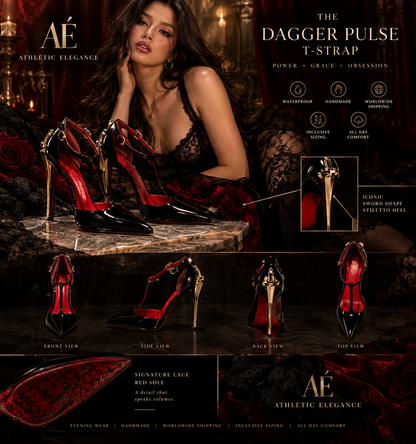 MY SWEET TEMPTATION: ELEGANT T-STRAP PULSE DAGGER SWORD HEELS