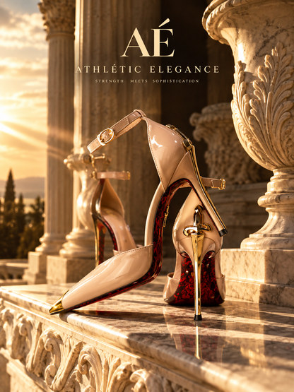 AURELIA’S TOUCH — GOLDEN TIP STILETTO (CHAMPAGNE & BLACK)