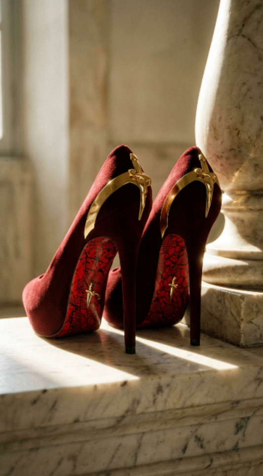 THE 3 VELVET TRINITY: CROSS SCEPTER IN RED, GOLD & SILVER — *ONLY 2 REMAIN*