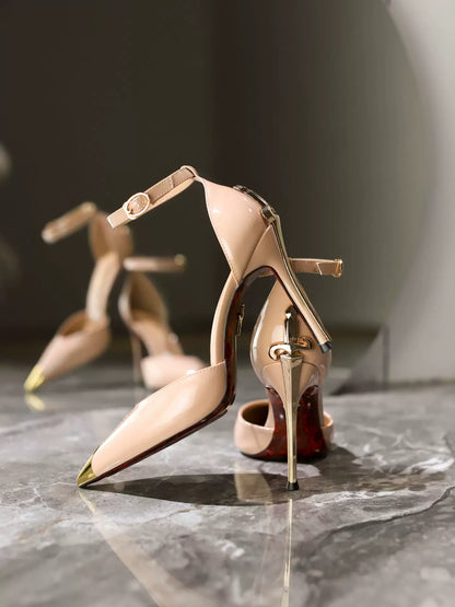 AURELIA’S TOUCH — GOLDEN TIP STILETTO (CHAMPAGNE & BLACK)