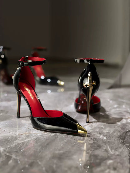 AURELIA’S TOUCH — GOLDEN TIP STILETTO (CHAMPAGNE & BLACK)