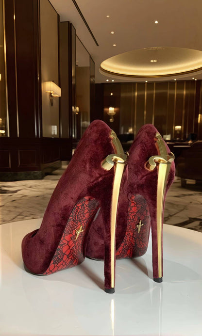 THE MIDNIGHT VELVET DAGGER IN GOLD, SILVER & BURGUNDY — *ONLY 4 REMAIN*