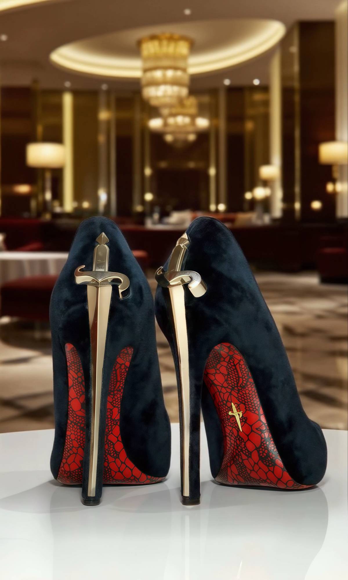 THE MIDNIGHT VELVET DAGGER IN GOLD, SILVER & BURGUNDY — *ONLY 4 REMAIN*