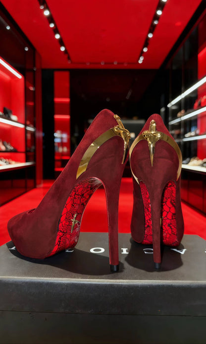 THE 3 VELVET TRINITY: CROSS SCEPTER IN RED, GOLD & SILVER — *ONLY 2 REMAIN*